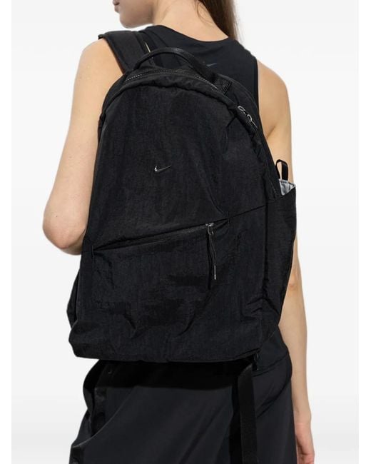 Nike Black Logo-Plaque Backpack