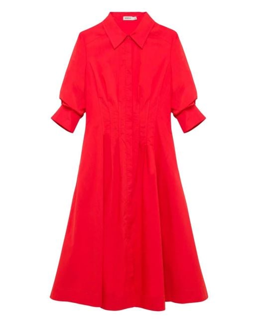 Jonathan Simkhai Red Midikleid-Hemd