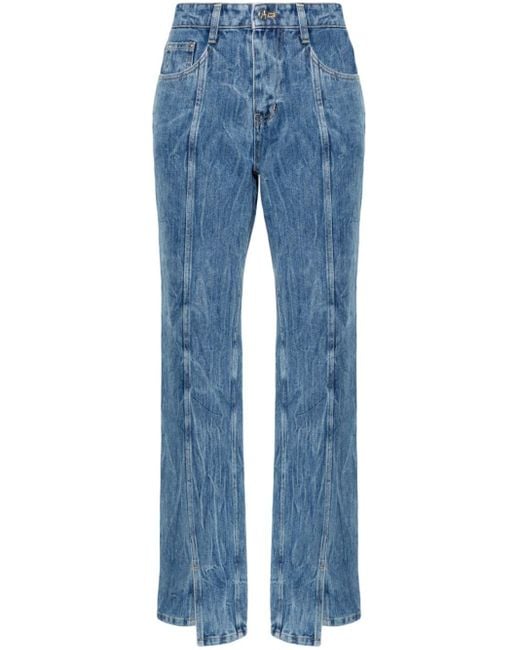 Jeans con effetto stropicciato di LVIR in Blue