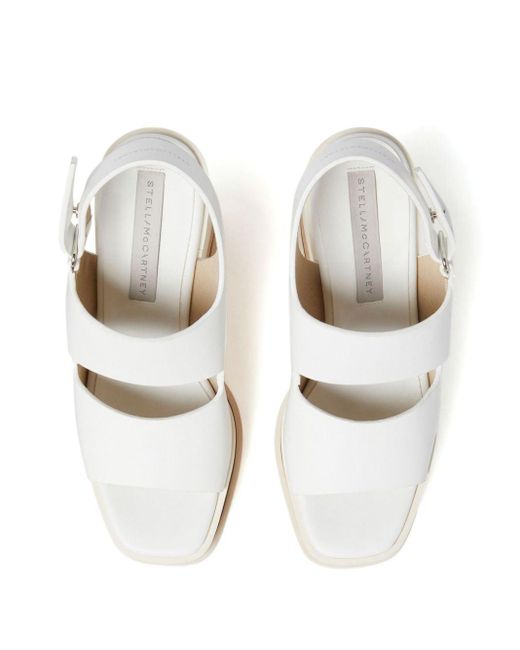 Stella McCartney White Sneak-elyse Wedge Sandals