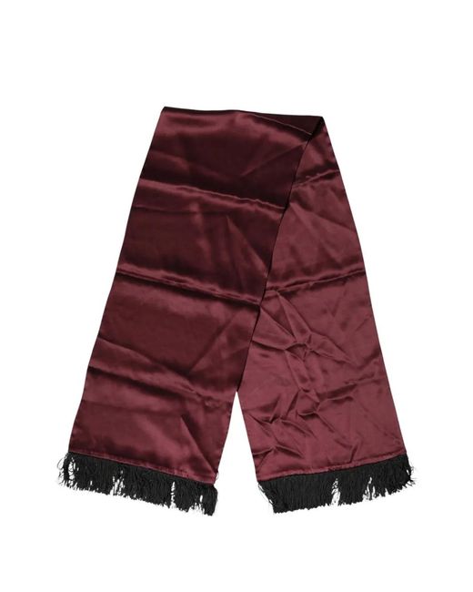 Sciarpa Con Frange di Dolce & Gabbana in Red da Uomo