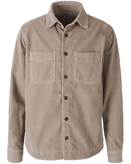 richard j. brown Brown Cotton Shirt for men