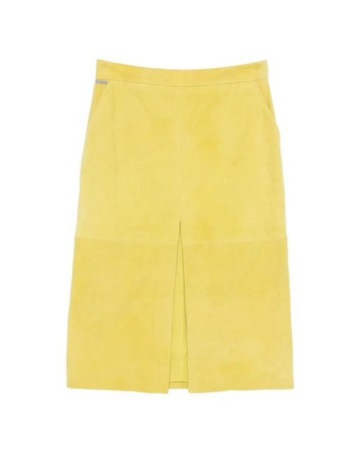 Iceberg Yellow Slit Skirt