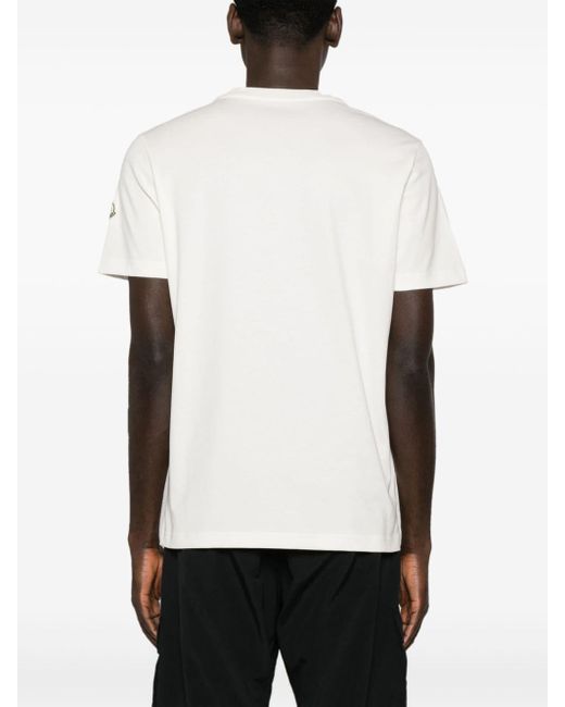 Moncler Katoenen T-shirt Met Logo in het White voor heren