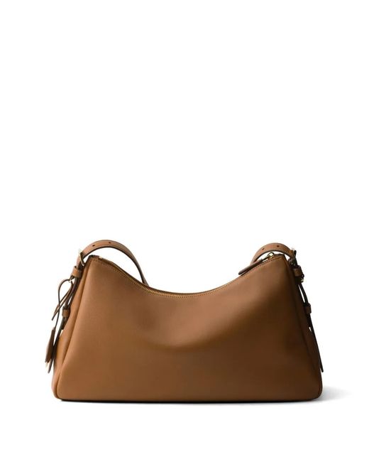 Prada Brown Large Aimée Shoulder Bag