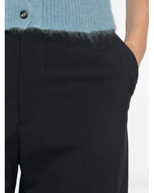 Berwich Blue Patrizia Pressed-Crease Wool Trousers
