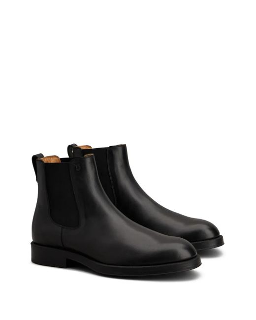 Tod's Black Leather Chelsea Boots for men