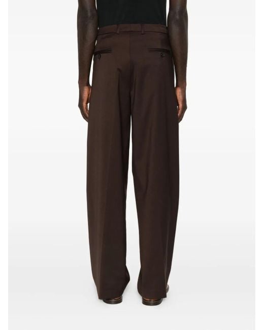 Amaranto Broek Met Geplooid Detail in het Brown voor heren
