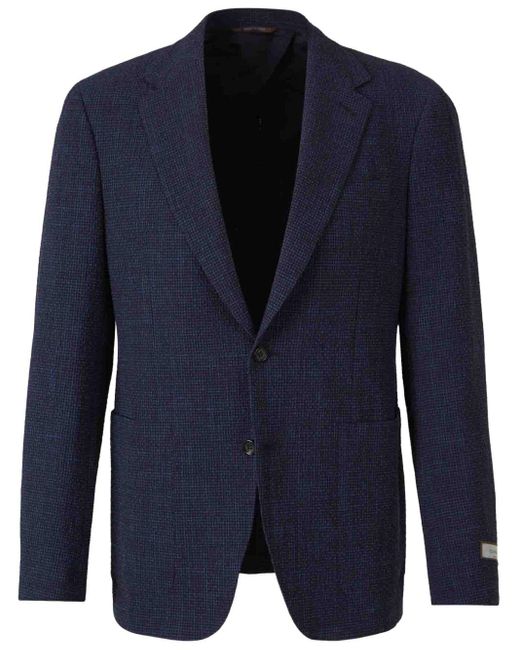 Canali Blue Single-Breasted Blazer for men