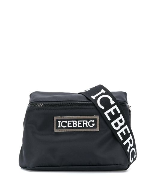 Sac banane à patch logo Iceberg pour homme en coloris Black