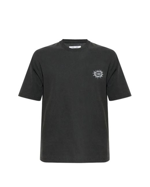 Samsøe & Samsøe Black Graphic-Print T-Shirt for men