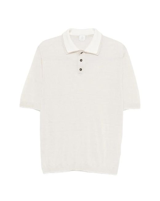 Polo Con Botones Eleventy de hombre de color White