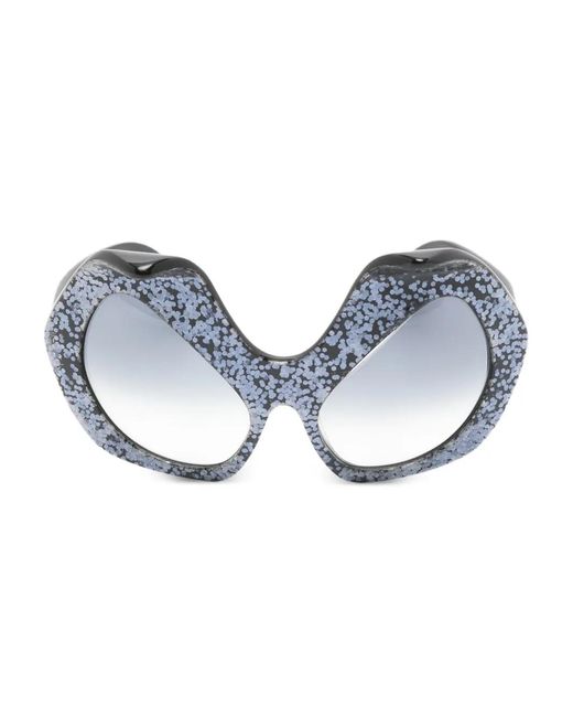 Anna Karin Karlsson Blue Killing Kitten Geometric-Frame Sunglasses