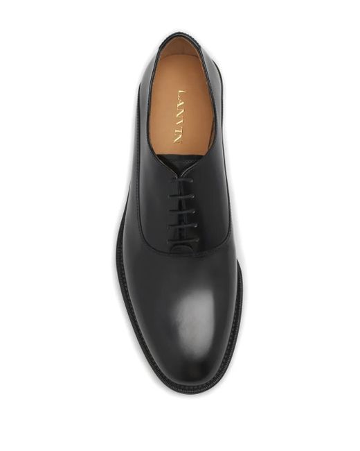 Lanvin Black Leather Oxford Shoes for men