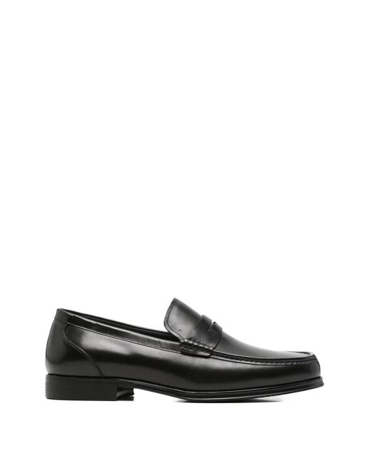 Alberto Gozzi Black Penny Loafers for men