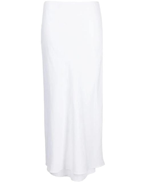 Reformation White Layla Linen Skirt