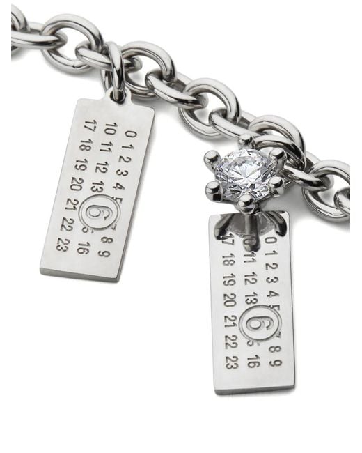 MM6 by Maison Margiela White Charms Chain Bracelet