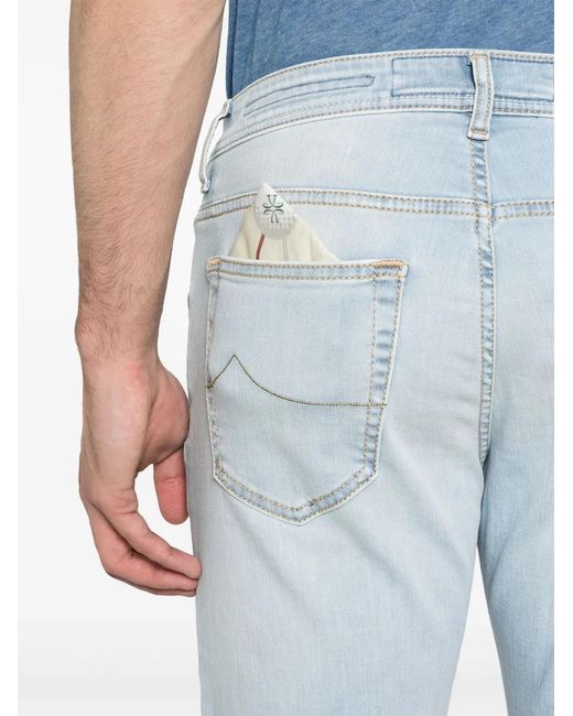 Jacob Cohen Blue 5-Pocket Slim Fit' Nick' Jeans for men