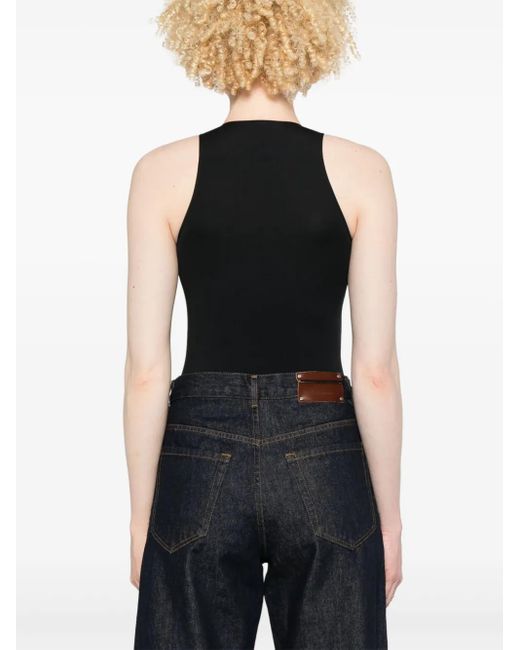 Coperni Black Cut-Out C-Logo Bodysuit