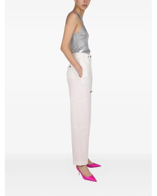 Tom Ford White Drawstring Panelled Trousers