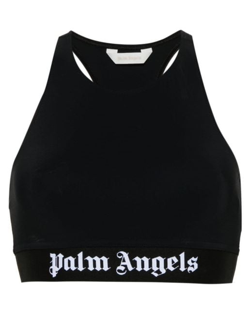 Palm Angels logo-tape Triangle Bra - Farfetch