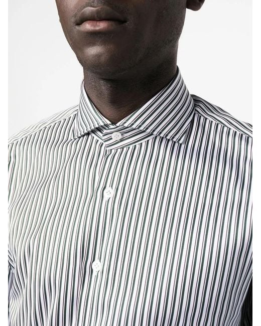 Lardini Blue Striped Button-Down Shirt for men