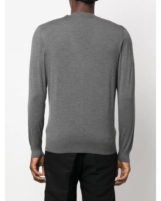 Colombo Gray Button-Down Knit Cardigan for men