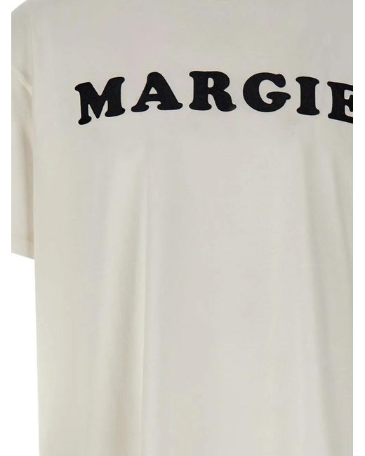 MM6 by Maison Margiela White Short-Sleeve T-Shirt for men
