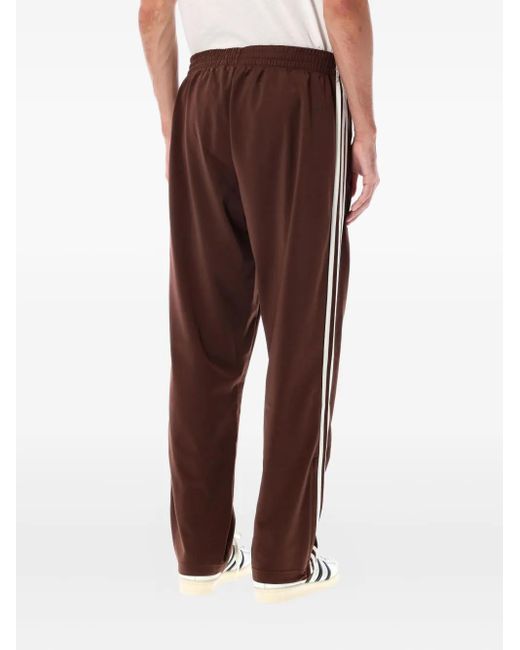 Adidas Red Firebird Three-Stripe Track Pants for men