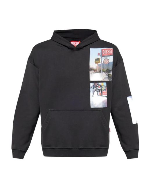 DIESEL S-Boxt-Hood-T6 Hoodie mit Foto-Print in Gray für Herren