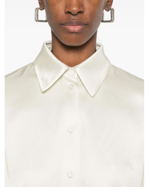 Jil Sander Twill Blouse in het White