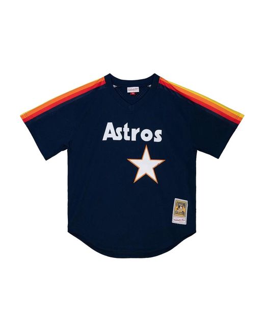 Mitchell & Ness Blue Mlb Astros 1991 Jeff Bagwell T-Shirt for men
