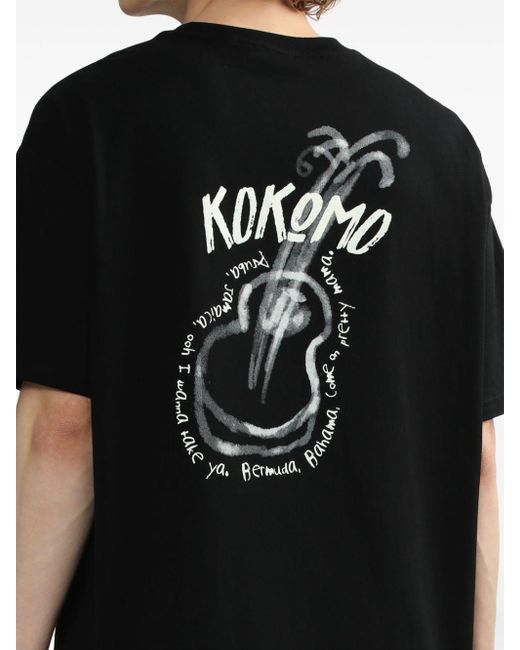 FIVE CM T-Shirt mit grafischem Print in Black für Herren