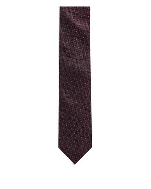 Corneliani Purple Geometric-Pattern Tie for men