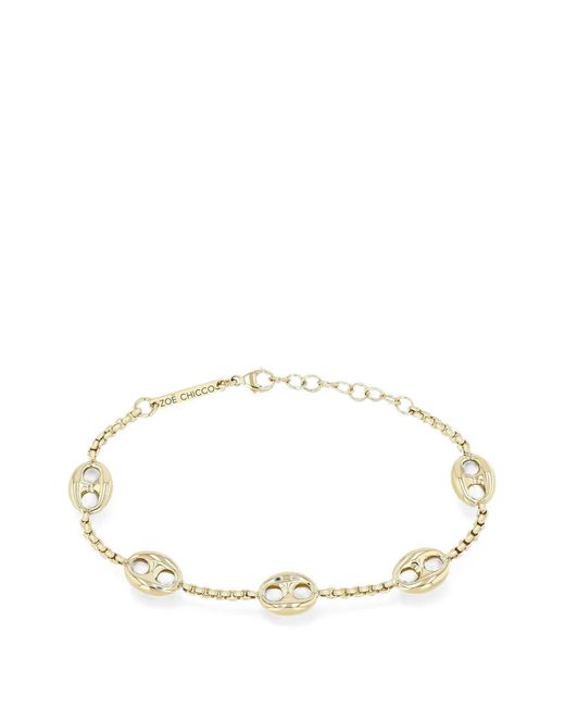 Zoe Chicco Natural Small Box Chain Mariner-Link Bracelet