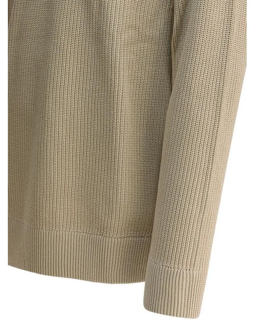 NN07 Natural Jacobo Ribbed Crew-Neck Sweater for men