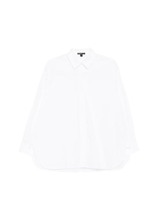 James Perse White Chemise À Boutonnière Sur Le Devant
