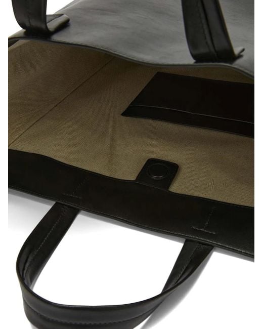 Jil Sander Black Square Shopper Large Handbag for men