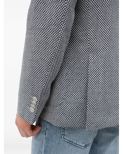 Boss Blue Blazer À Simple Boutonnage for men