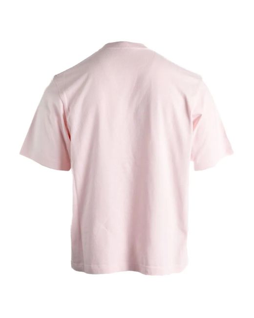 Casablanca Pink Logo-Patch T-Shirt for men