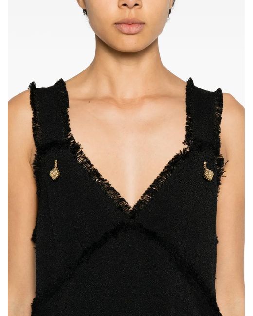 Totême  Black Kleid Mit V-Ausschnitt