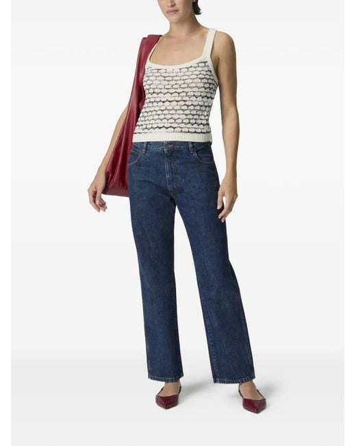 Missoni White Openwork Top