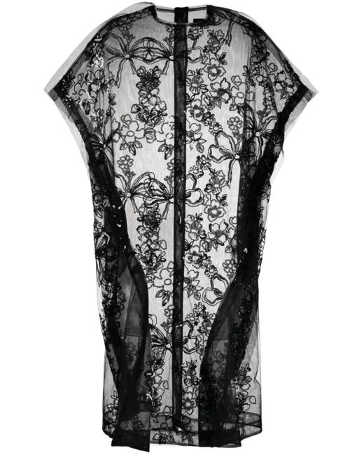 Simone Rocha Black Sequin-embellished T-shirt Dress