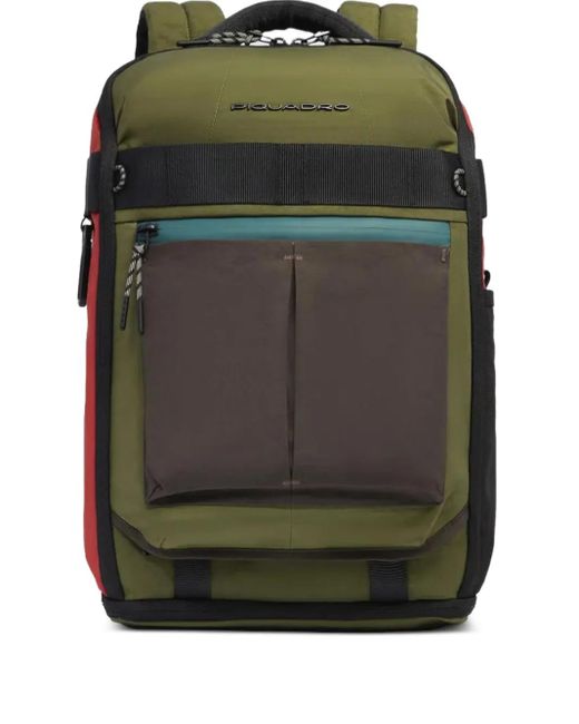 Piquadro Green Logo Backpack