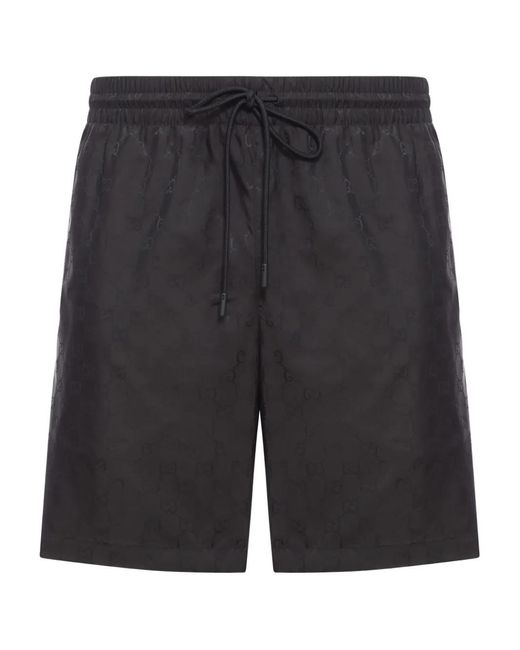 Gucci Black Gg Swim Shorts for men