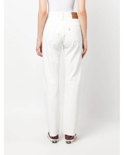 Levi's White 501 Jeans For