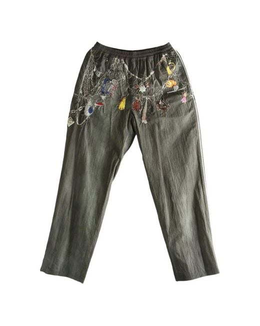 Doublet Gray Chains-Embroidery Trousers