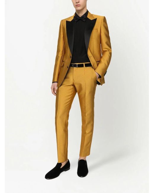 Dolce & Gabbana Black Cotton Poplin-Fit Tuxedo Shirt for men