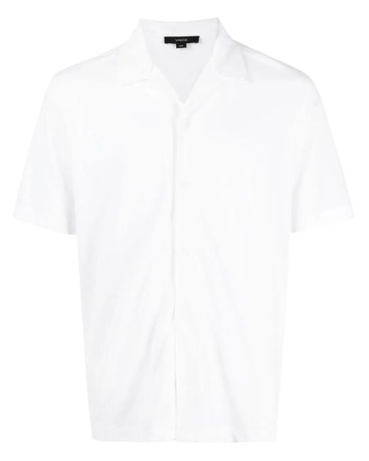 Vince White Cotton Short-Sleeve Shirt for men