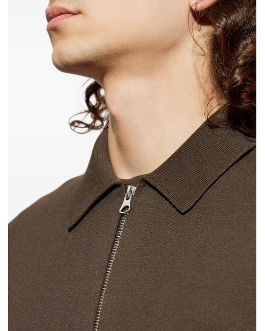 Samsøe & Samsøe Brown Cardigan Samatt À Col Polo for men